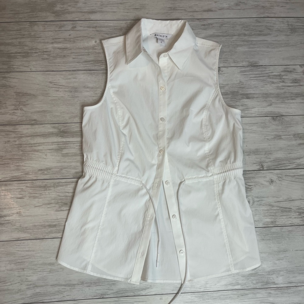 Athleta White Top Size Small
